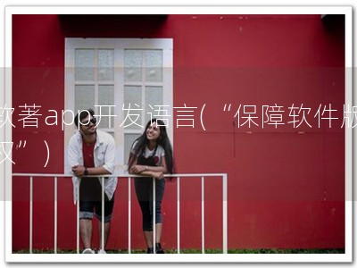 软著app开发语言(“保障软件版权”)