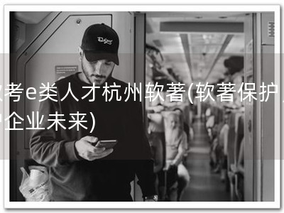 软考e类人才杭州软著(软著保护，护企业未来)