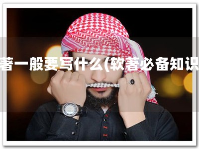 软著一般要写什么(软著必备知识！)