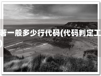 软著一般多少行代码(代码判定工具！)