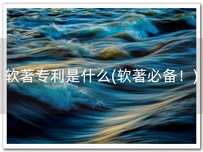 软著专利是什么(软著必备！)