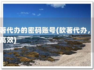 软著代办的密码账号(软著代办，便捷高效)