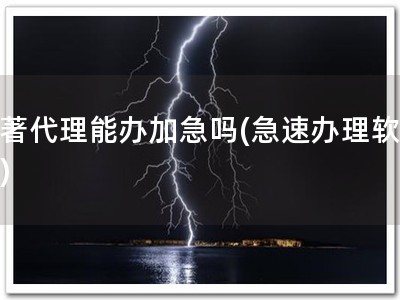 软著代理能办加急吗(急速办理软著！)