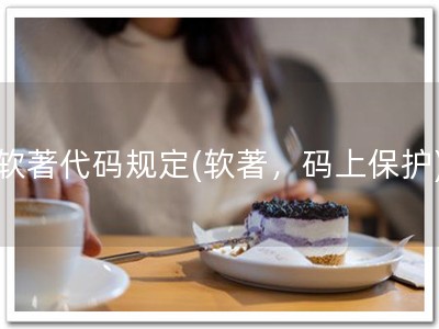 软著代码规定(软著，码上保护)