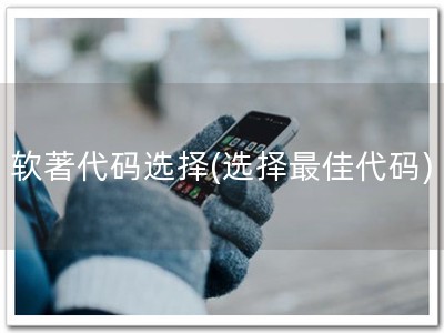 软著代码选择(选择最佳代码)