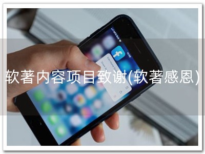 软著内容项目致谢(软著感恩)