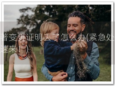 软著变更证明丢了怎么办(紧急处理，速来！)
