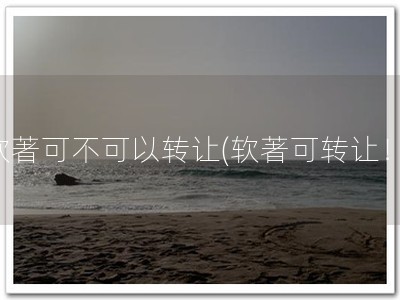 软著可不可以转让(软著可转让！)