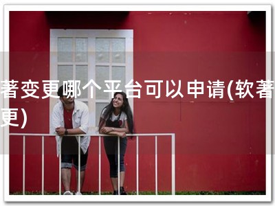 软著变更哪个平台可以申请(软著易变更)