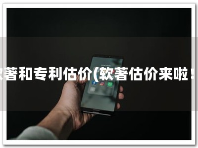软著和专利估价(软著估价来啦！)