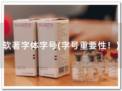 软著字体字号(字号重要性！)