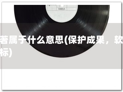 软著属于什么意思(保护成果，软著商标)