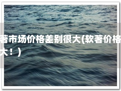 软著市场价格差别很大(软著价格差距大！)