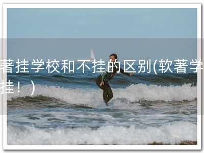 软著挂学校和不挂的区别(软著学校必挂！)