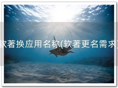 软著换应用名称(软著更名需求)