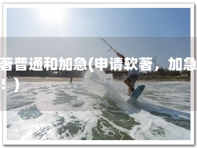 软著普通和加急(申请软著，加急可行！)