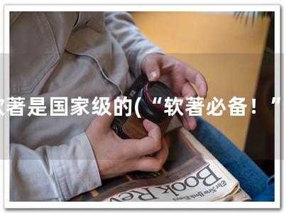 软著是国家级的(“软著必备！”)