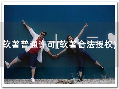 软著普通许可(软著合法授权)