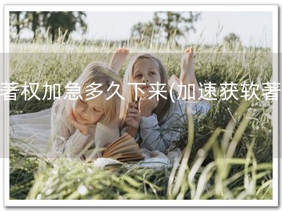 软著权加急多久下来(加速获软著！)