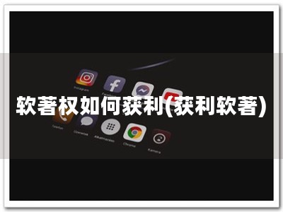 软著权如何获利(获利软著)