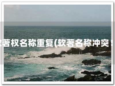软著权名称重复(软著名称冲突！)