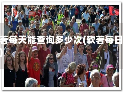 软著每天能查询多少次(软著每日上限)