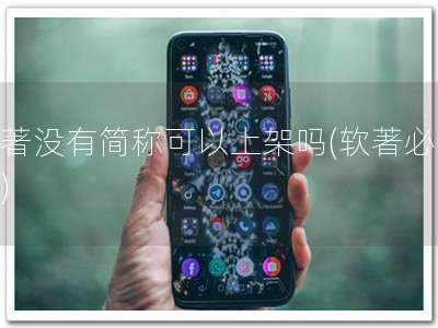 软著没有简称可以上架吗(软著必申请)