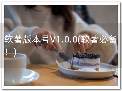 软著版本号V1.0.0(软著必备！)