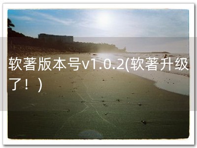 软著版本号v1.0.2(软著升级了！)