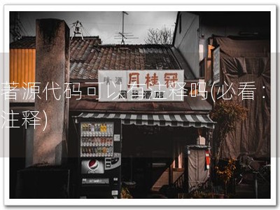 软著源代码可以有注释吗(必看：软著注释)