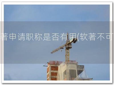 软著申请职称是否有用(软著不可少)