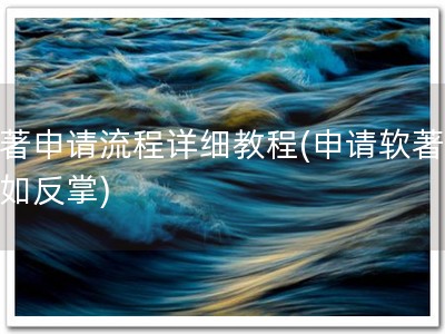 软著申请流程详细教程(申请软著，易如反掌)