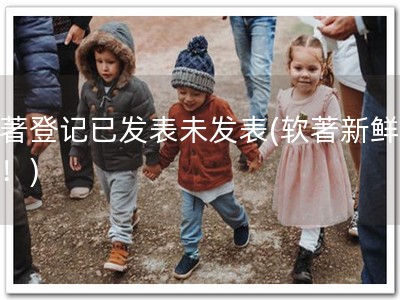 软著登记已发表未发表(软著新鲜登记！)