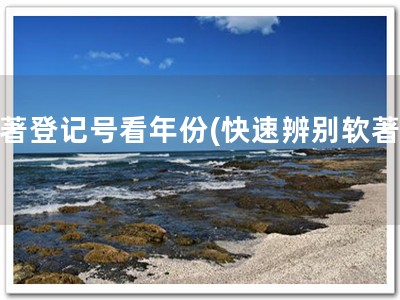 软著登记号看年份(快速辨别软著！)
