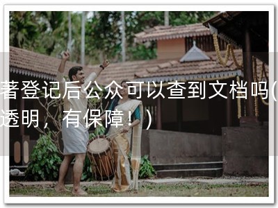 软著登记后公众可以查到文档吗(公开透明，有保障！)