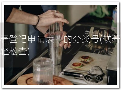 软著登记申请表中的分类号(软著分类轻松查)