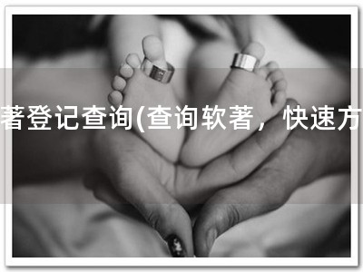 软著登记查询(查询软著，快速方便)