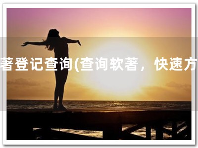 软著登记查询(查询软著，快速方便)