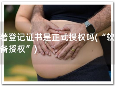 软著登记证书是正式授权吗(“软著必备授权”)