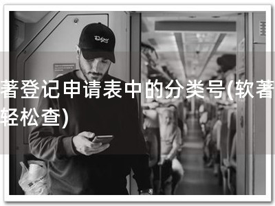 软著登记申请表中的分类号(软著分类轻松查)