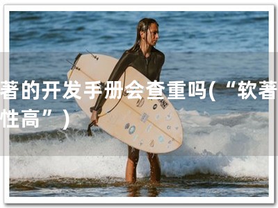 软著的开发手册会查重吗(“软著必要性高”)