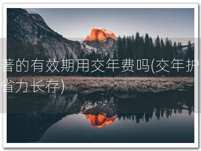 软著的有效期用交年费吗(交年护著，省力长存)