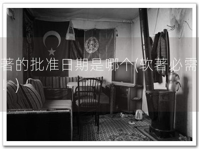 软著的批准日期是哪个(软著必需速批！)