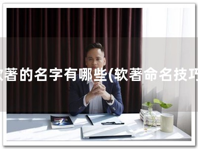 软著的名字有哪些(软著命名技巧)