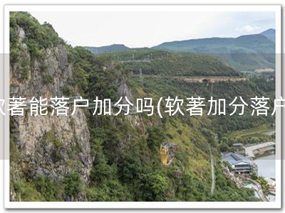 软著能落户加分吗(软著加分落户)