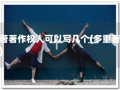 软著著作权人可以写几个(多重著作权)