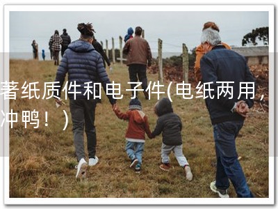 软著纸质件和电子件(电纸两用，一次冲鸭！)