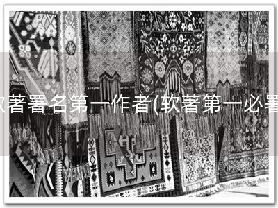 软著署名第一作者(软著第一必署)