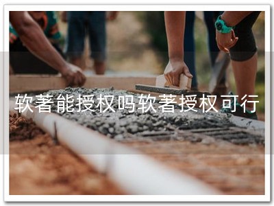 软著能授权吗软著授权可行