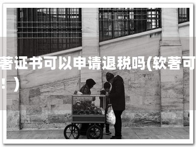 软著证书可以申请退税吗(软著可退税！)